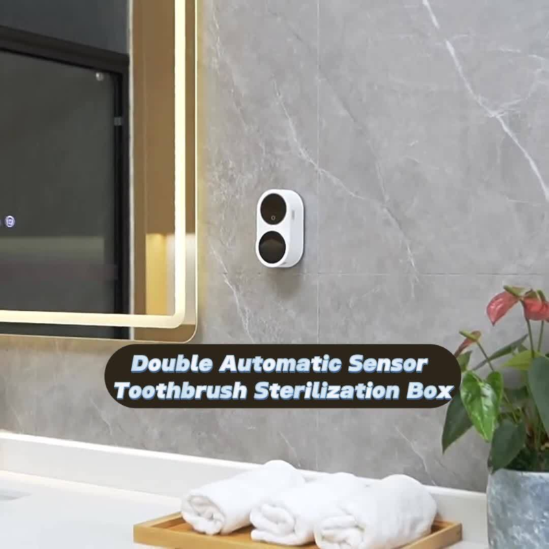 Rechargeable Wall-Mounted Toothbrush Sanitizer & Holder UV Cleaning & Air Drying