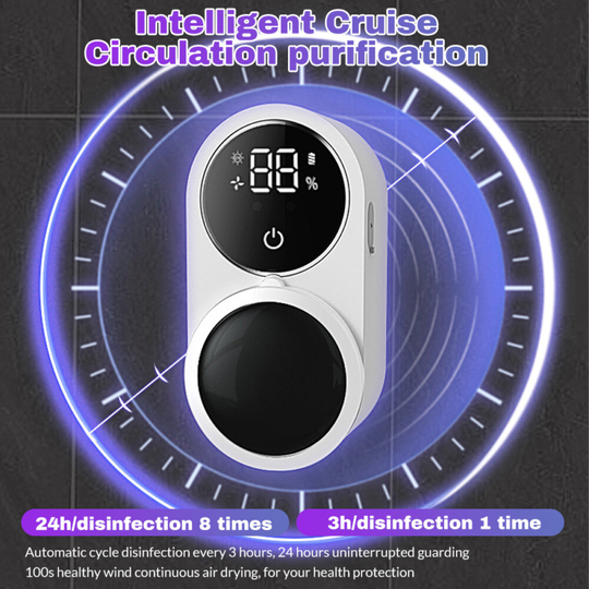 Rechargeable Wall-Mounted Toothbrush Sanitizer & Holder UV Cleaning & Air Drying